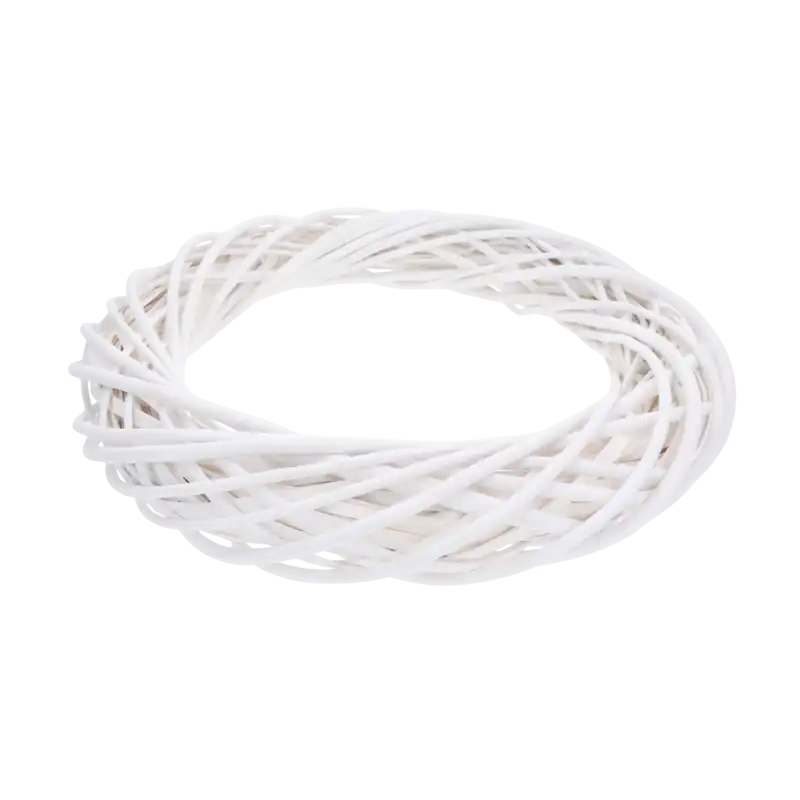 Szary owalny kosz kwiatowy 35 cm na białym tle