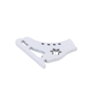 Zestaw 10 sztuk białych drewnianych łyżew o wymiarach 4x4 cm do świątecznych dekoracji.