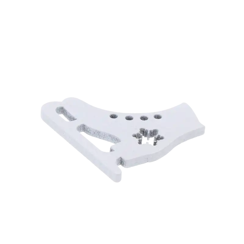 Zestaw 10 sztuk białych drewnianych łyżew o wymiarach 4x4 cm do świątecznych dekoracji.