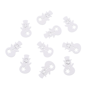 Białe drewniane bałwanki 4x2,5 cm, 10 sztuk.