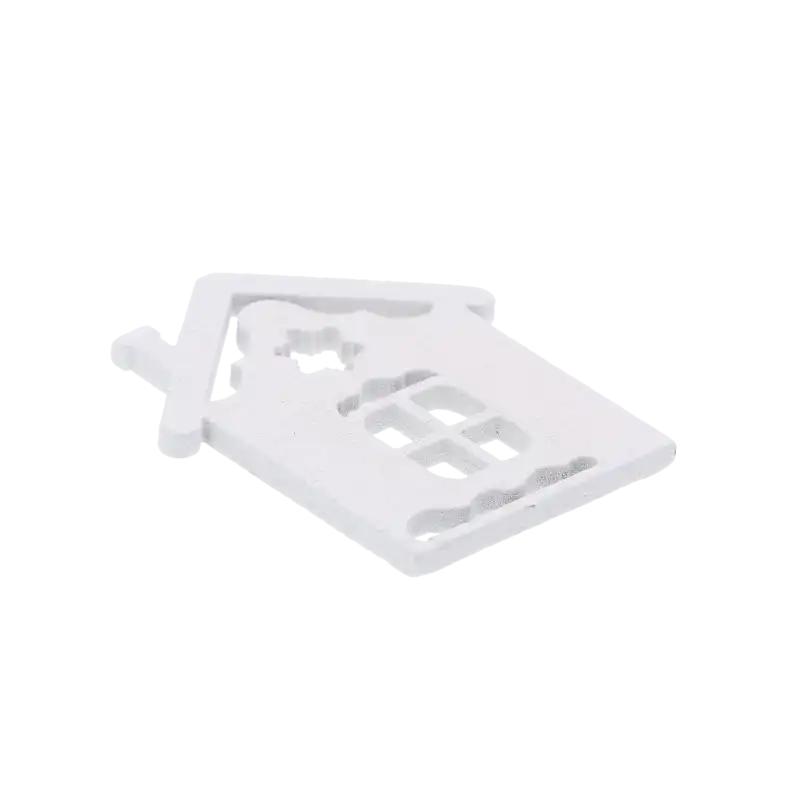 Białe drewniane domki ozdobne 3x4 cm, 10 sztuk