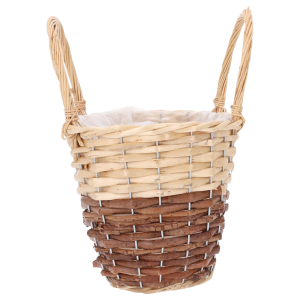 Owalny kosz wiklinowy z folią 30 cm